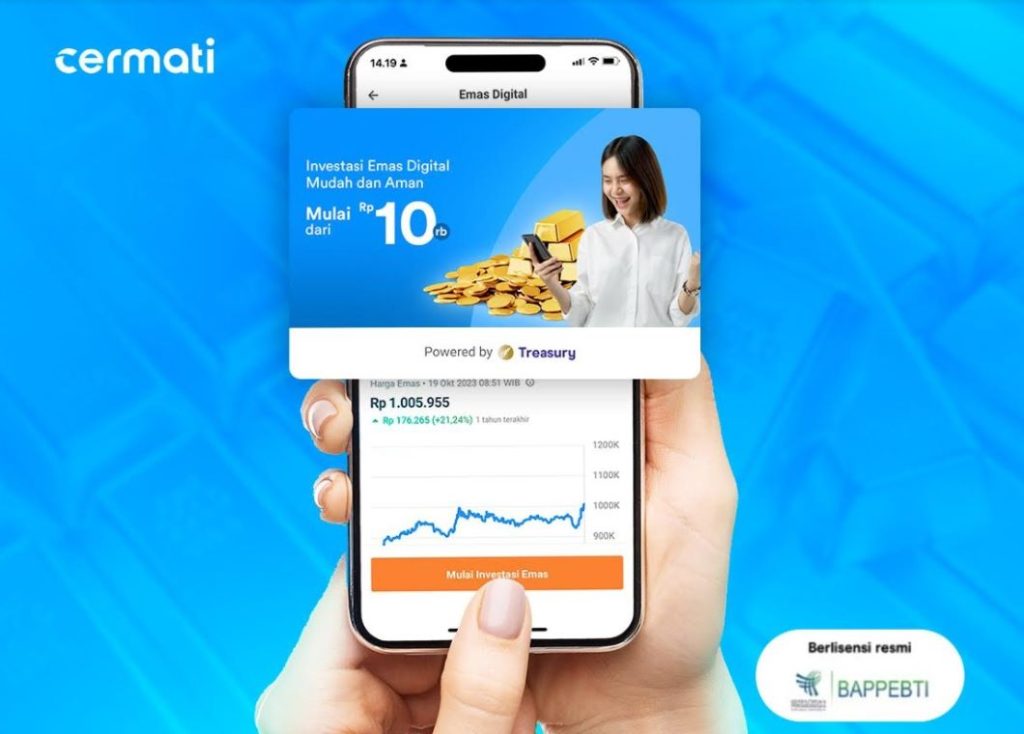 Cermati dan Treasury Hadirkan Investasi Emas Digital