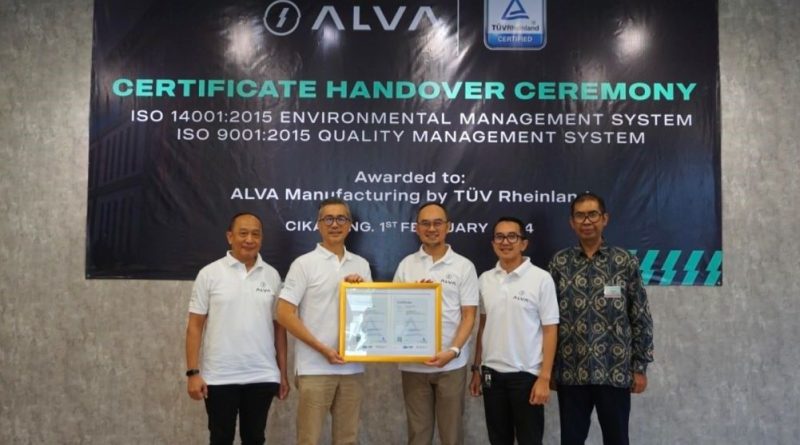 ALVA Berhasil Raih ISO 9001 dan ISO 14001